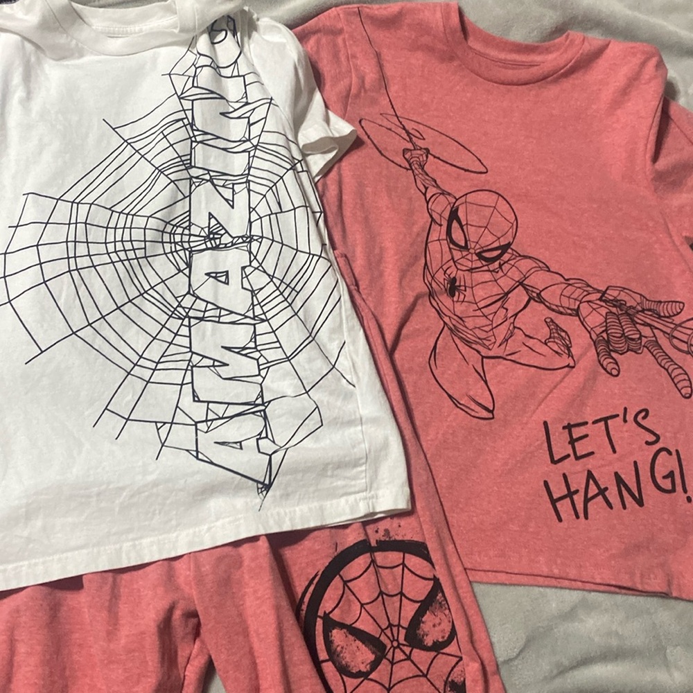 Boys drawstring Spiderman short set